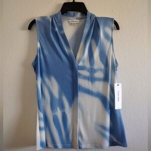 Calvin Klein Women Printed V-Neck Sleeveless Top